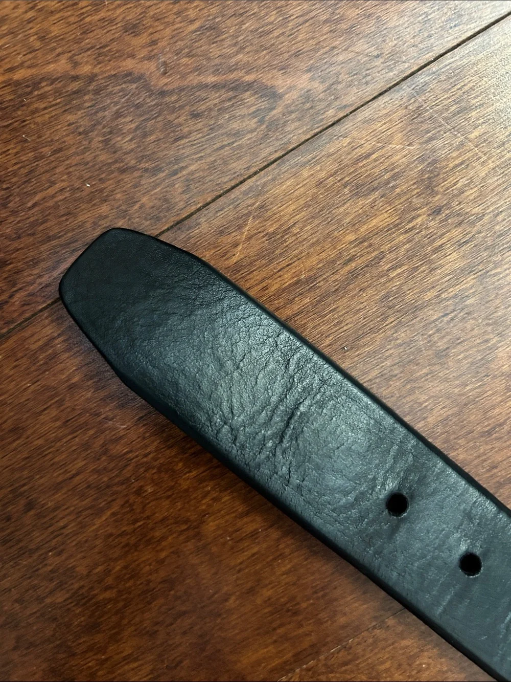 Fossil Men's Black Leather Belt with Silver Buckle, 80/32